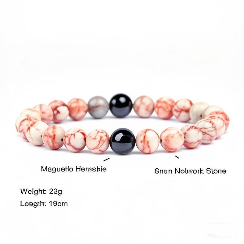 Black Stone Tiger Eye Magnetic Bead Bracelet