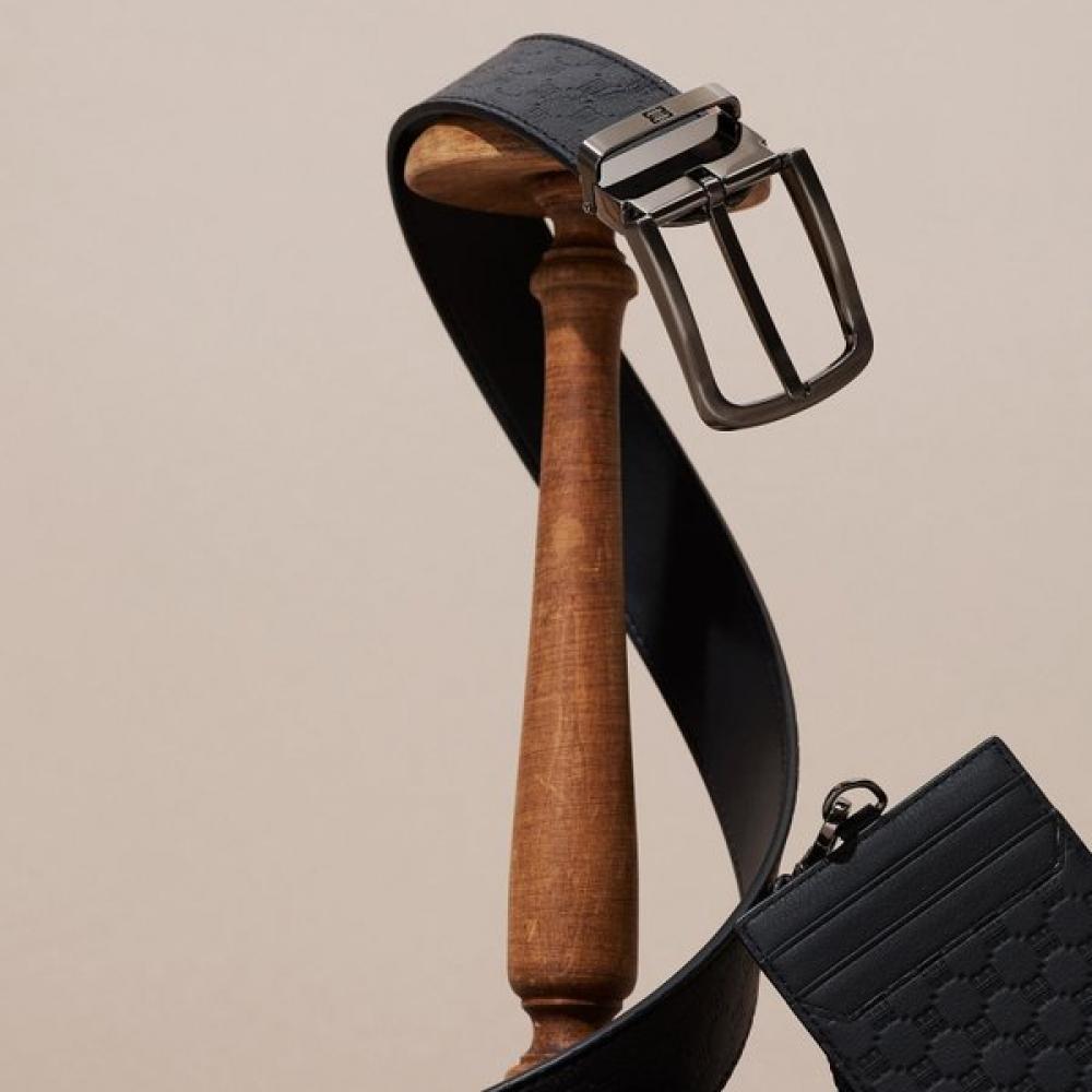 Daks Черный тисненый кожаный ремень с узором Dd Dbbe4e390bk Single option