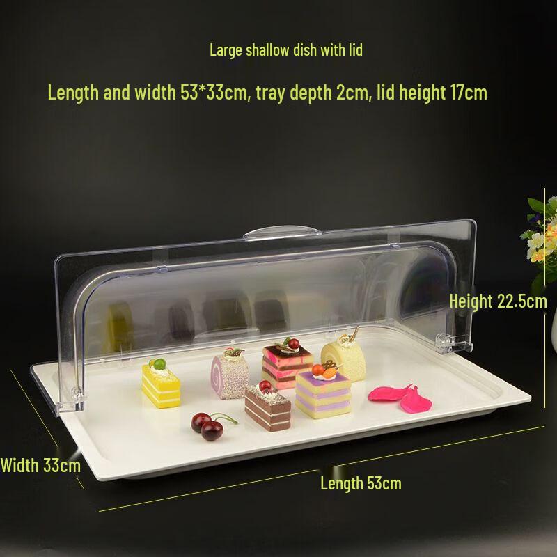 Melamine Food Display Tray with Lid
