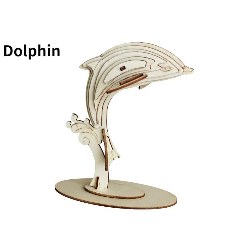 Puzzles For Kids Educational Toys Marine Life Series 3D Wooden Puzzle Educational Toys Wooden Gift For Children Creatif