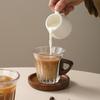 Wooden Plate Espresso Latte Cup Durable Glass Coffee Cup Creative Coffee Tea Set  Breakfast