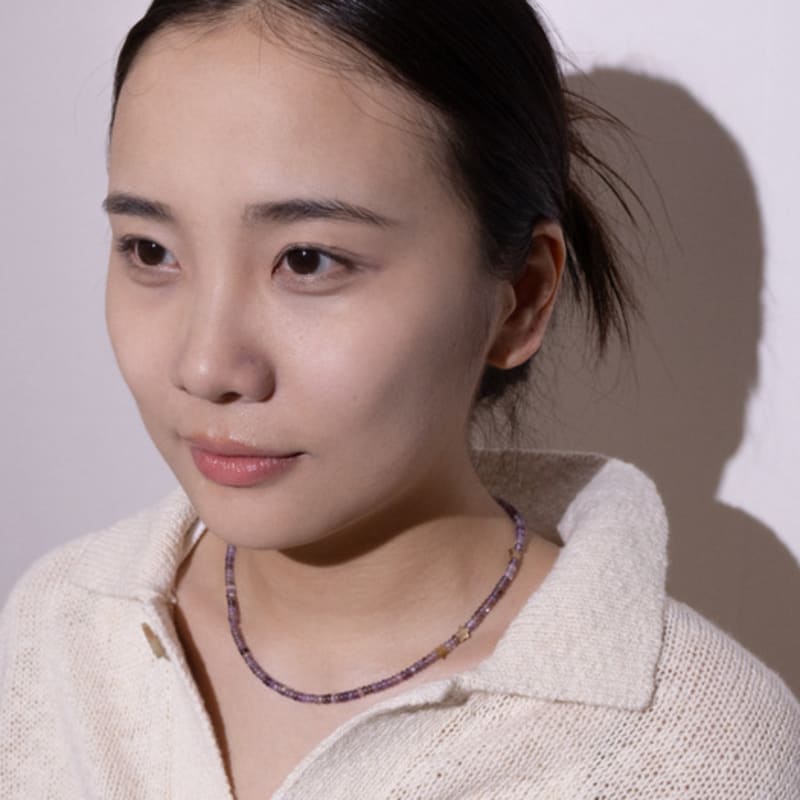 

Kiee Oshimu (Silver 925) 605 Penta Purple Hawaiian Lei Necklace (Silver 925)605Penta PurpleNecklace