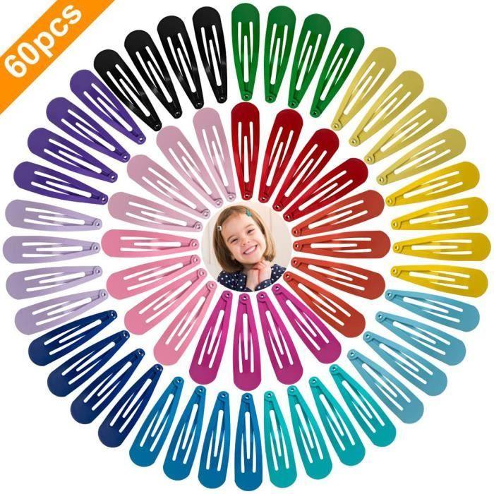Barrettes à cheveux Pinces à cheveux antidérapantes Accessoires d'épingles à cheveux en métal de 2 pouces pour enfants LWL90507084