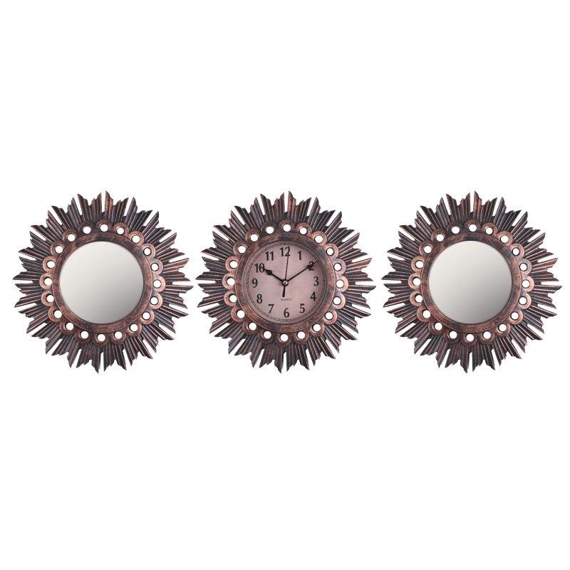 Wall Clock Retro Silent Living Room Home Wall Clock Bedroom Round Art Clock Quartz Clock