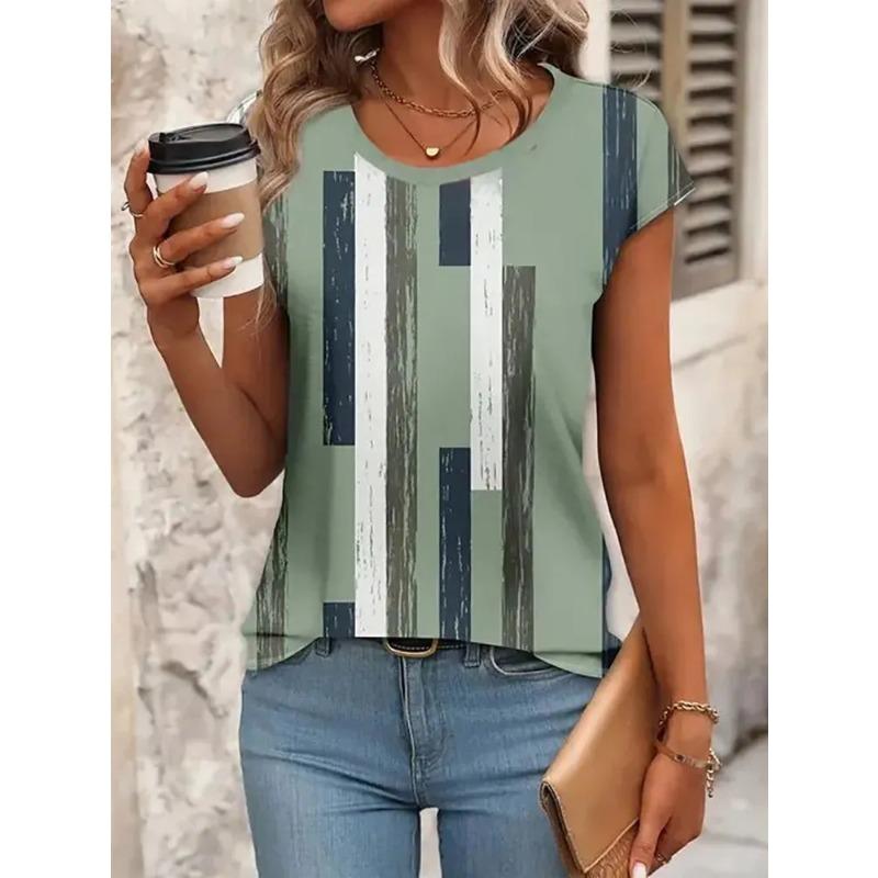 3D Printed Summer Women's T-Shirt Fashion Breathable Versatile Trend