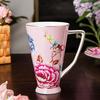 Fortschrittlicher Knochenchina Wasserbecher Große Kapazität Blumenteetasse Teetasse Kreativ Haushalts Keramik Bürobecher