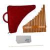 Pan Pipes Flute Key 1 Set Woodwind Curved Peruvian Tube Romanian Panpipe Bamboo Flute Set Flute for Beginner