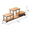 Elegant Wooden Display Stand for Fragrance Bottles and Collectible Figurines