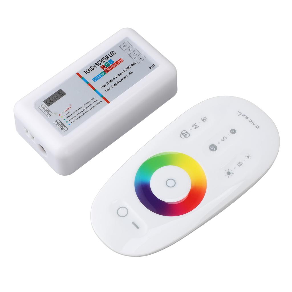 RF LED Remote Controller 3 Channels Constant Voltage 2.4G Wireless Touch LED RGB Dimmer Controller DC12‑24V