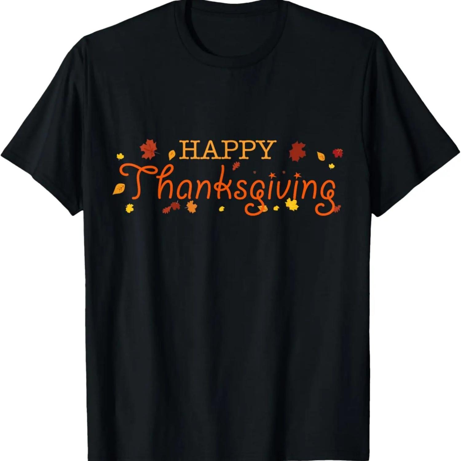 

Cute Happy Thanksgiving T-Shirt S чёрный