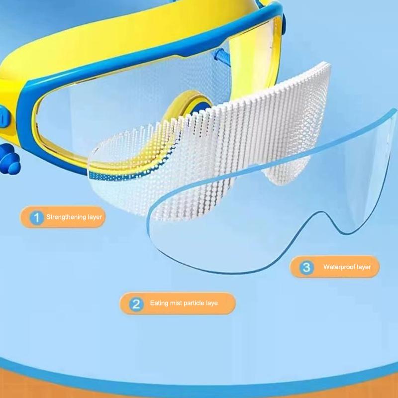 Kids Swimming Goggles Big Frame Hd View Anti-Fog Waterproof Children'S Swim Goggles Boys And Girls Multi-Color To Choose 1Pc