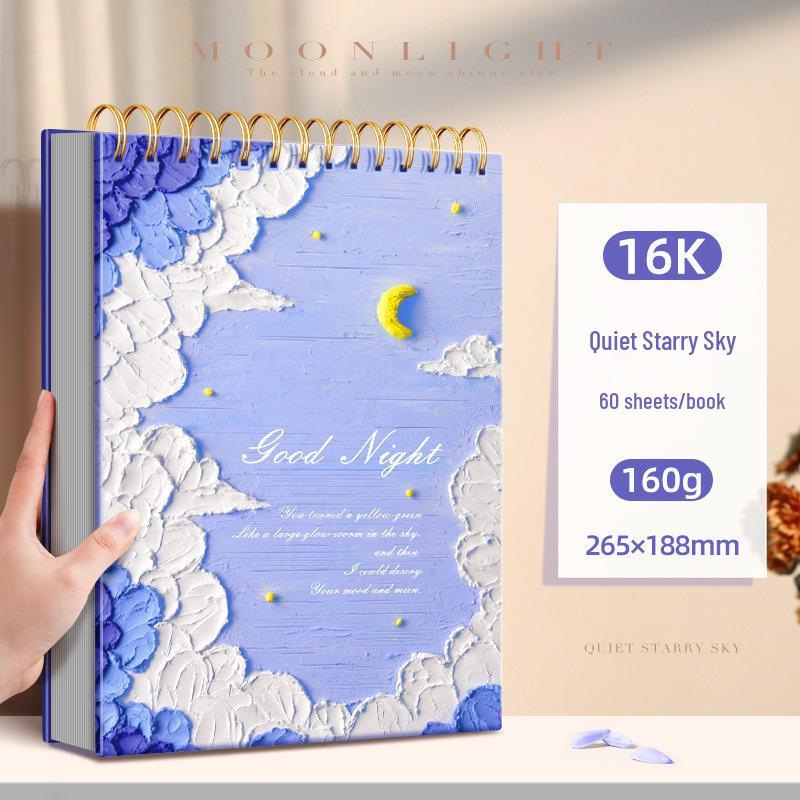 A4 Thickened Sketchbook - 8K Drawing Pad for Kids