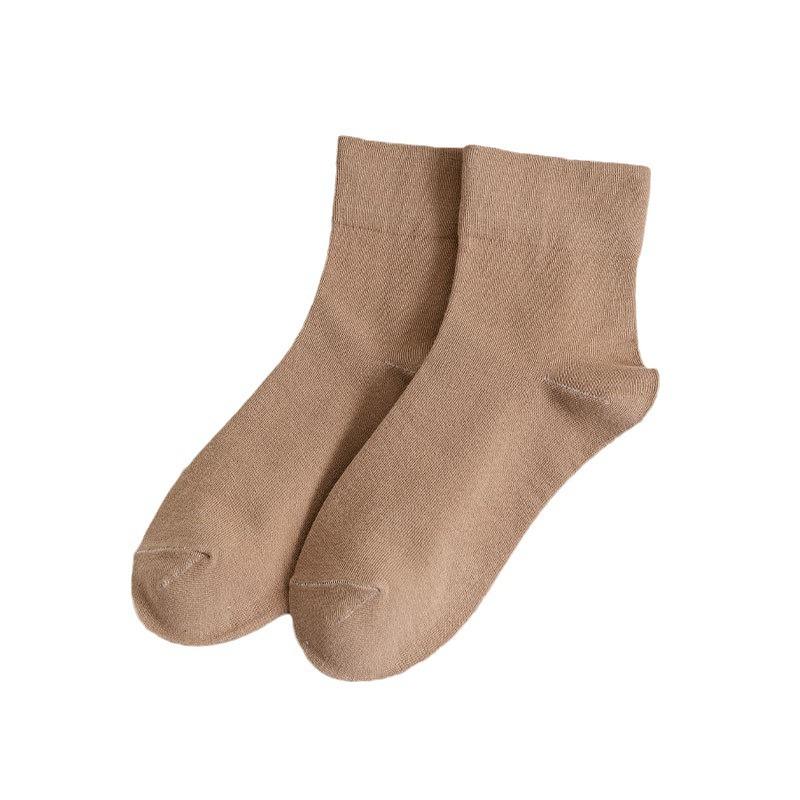 White Socks, Women's Short Cotton Socks, Summer Postpartum Socks, Short Socks, Thin Mid-calf Socks, Solid Color Versatile Socks