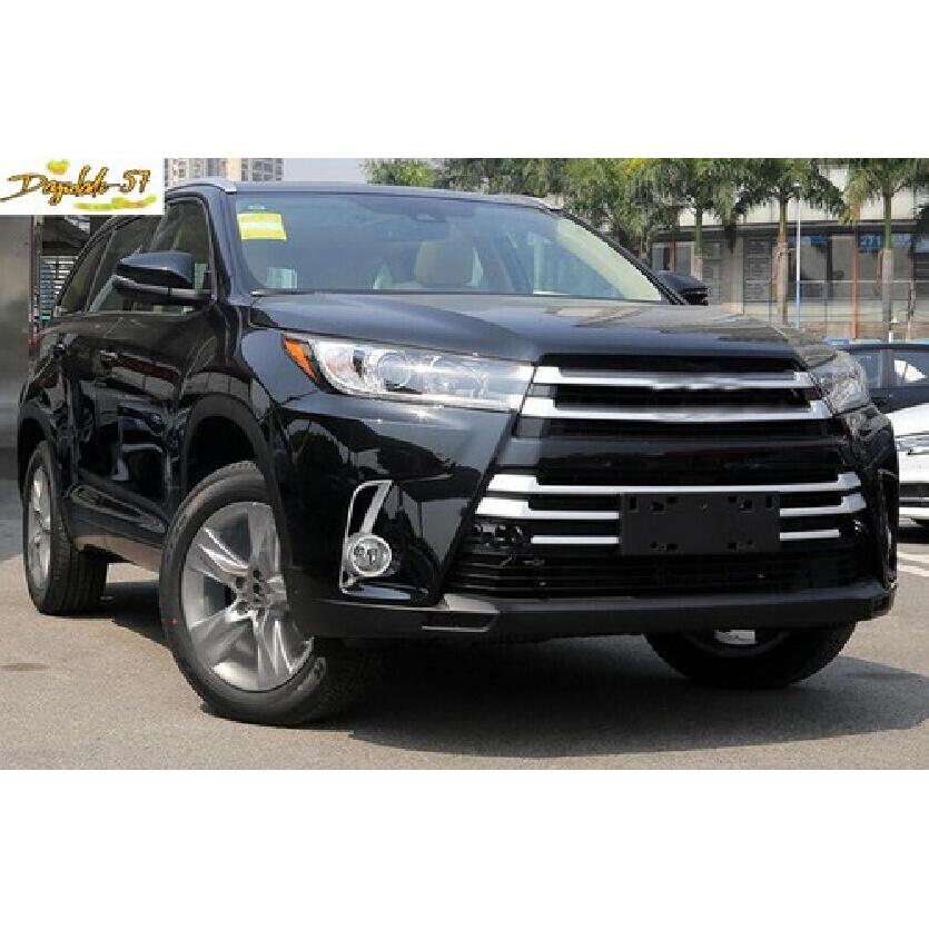 Chrome Front Fog Light Cover Trim Accessory For Toyota Highlander 2017-