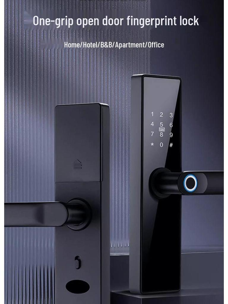 Mehrsprachiges Smart-Fingerabdruck-Türschloss mit Graffiti-Design