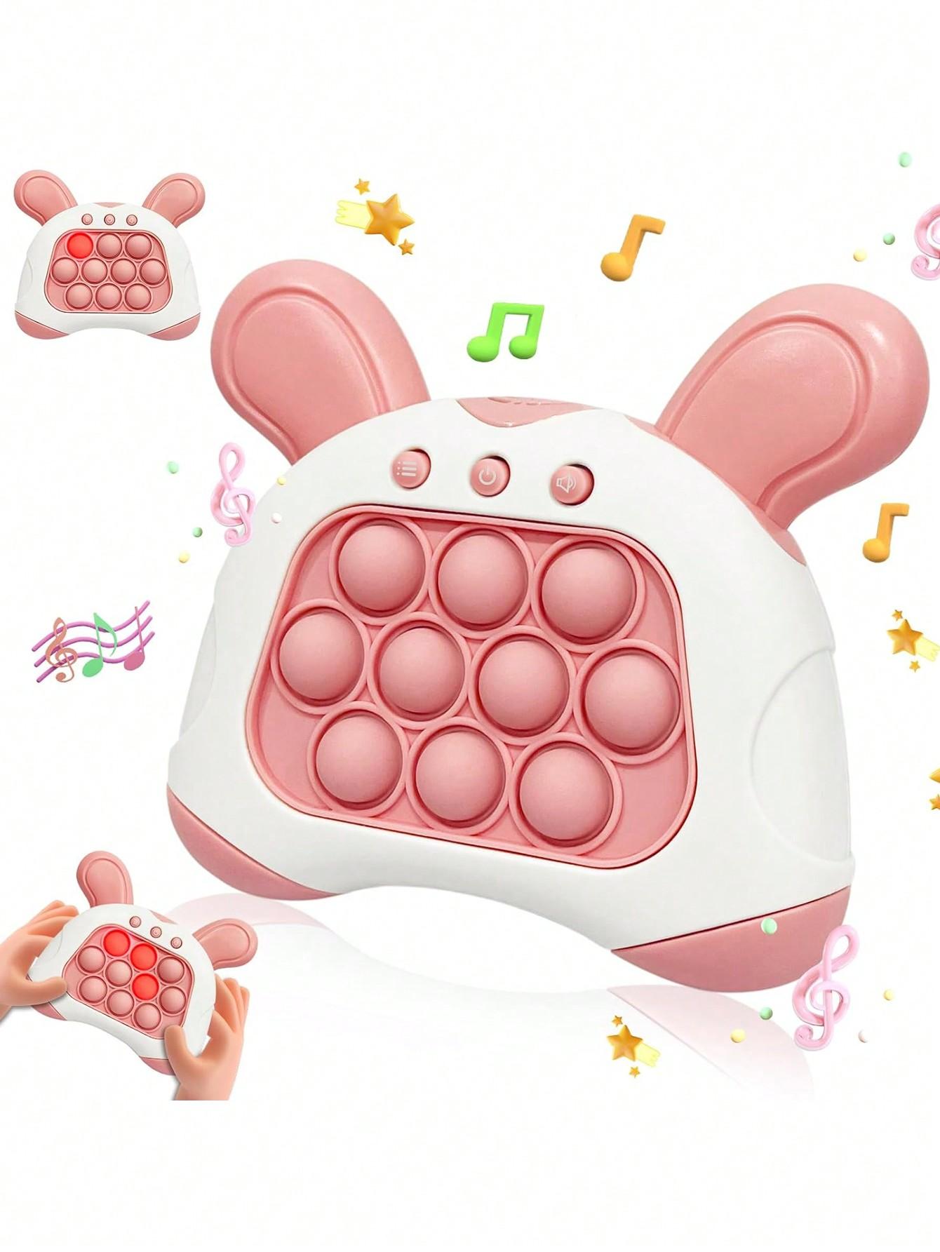 

Bubble Pop Push Fidget Toys Children Handheld Quick Press Game Adult Squeeze Stress Relief Sensory Light-Up Whac-A-Mole Toys розовый