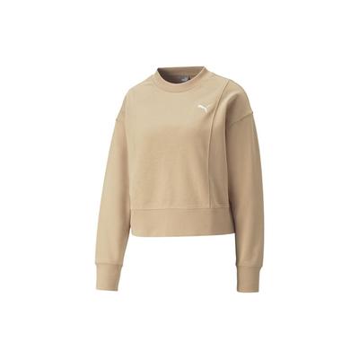 Jej Posádka TR Jednofarebná Okrúhly Výstrih Športová Mikina Dámska mikina Khaki 673109-89