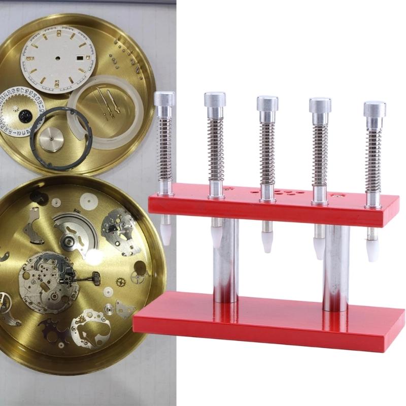 Steel Construction Pin Press with Ergonomic 5 Hole Design Ensuring Slip Resistant Operations in Watch Repair