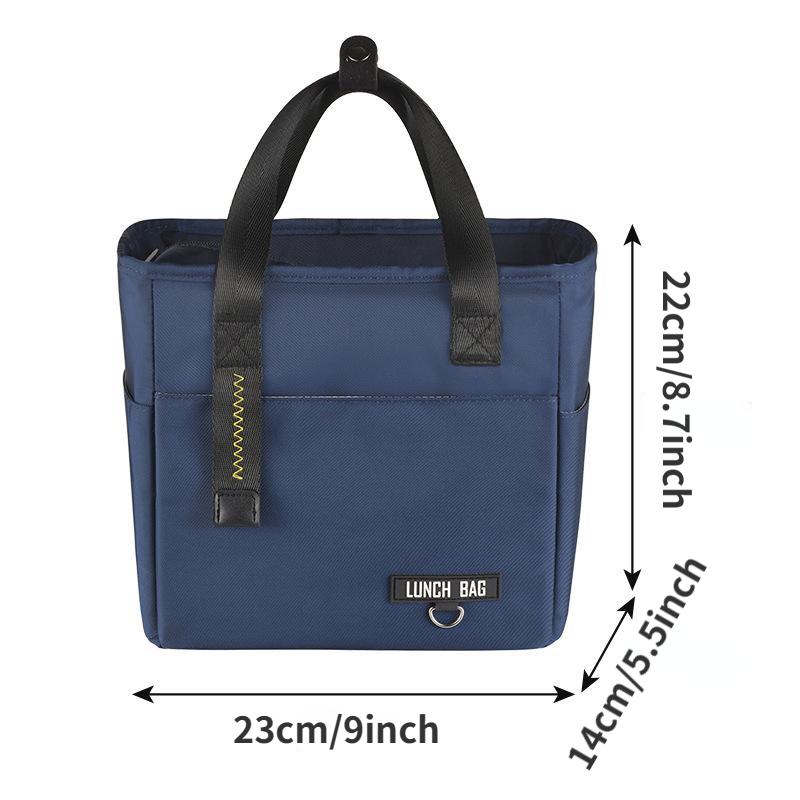 Isolerad Bento Matlåda Termisk Väska Stor Kapacitet Mat Dragkedja Förvaringspåsar Behållare Kylväska Rese Picknick Handväskor
