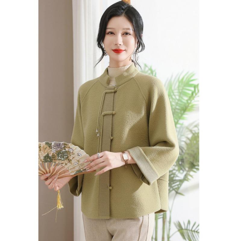 Mom autumn and winter clothes top fashion coat middle old woman woolen coat knitted cardigan