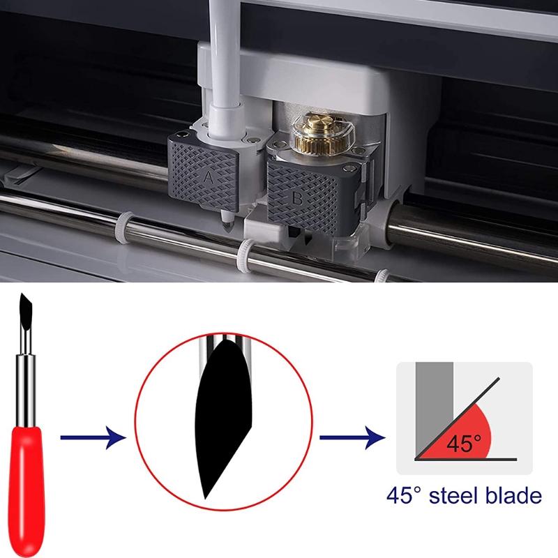 30/45/ 60 Degree Vinyl Cutter Plotter Blades + Blade Holder For Graphtec CB09 Practical Tungsten Steel Milling Cutter