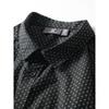 High Count Cotton Poplin Polka Dot Long sleeve Shirts Men's Breathable Stretch Thin Spring and Summer Outerwear Foreign Trade Men's Casual Shirt