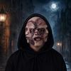 Halloween Costume Accessories 3 Face Horror Mask, Latex Triple Head Cosplay Prop for Mask Haunted House, Breathable Scary Stitched Full Adults Elastic