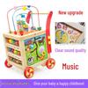 Wooden Toddler Push Walker Car with Adjustable Speed - Multifunctional Educational Toy