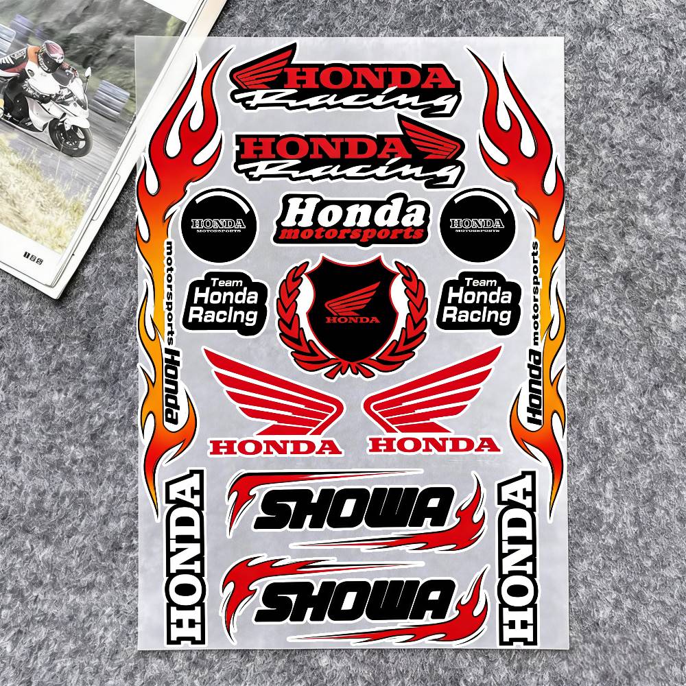 For HONDA Reflective Motorcycle Stickers, 3M Safety Warning At Night In The Dark Scooter Helmets KP5