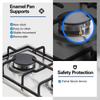 Gas Hob 2Burners, 30 Cm Stainless Steel Gas Hob with Automatic Flame Protection 4200 W, Natural Gas and Propane Gas,GH3020SS2E1E
