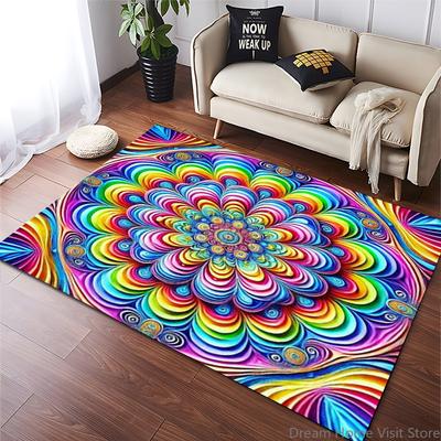 15 Size Mandala Flowers 3D Printed Carpet Rugs Living Room Bedroom Bedside Bathroom Home Decor Floor Mat Kids Room Non-slip Mat