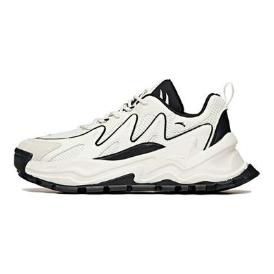 Hot Fabric Synthetic Leather Shock Absorbing Non-Slip Wear-Resistant Breathable Low-Top Dad Shoes Men Sneaker White Black 912118886-2