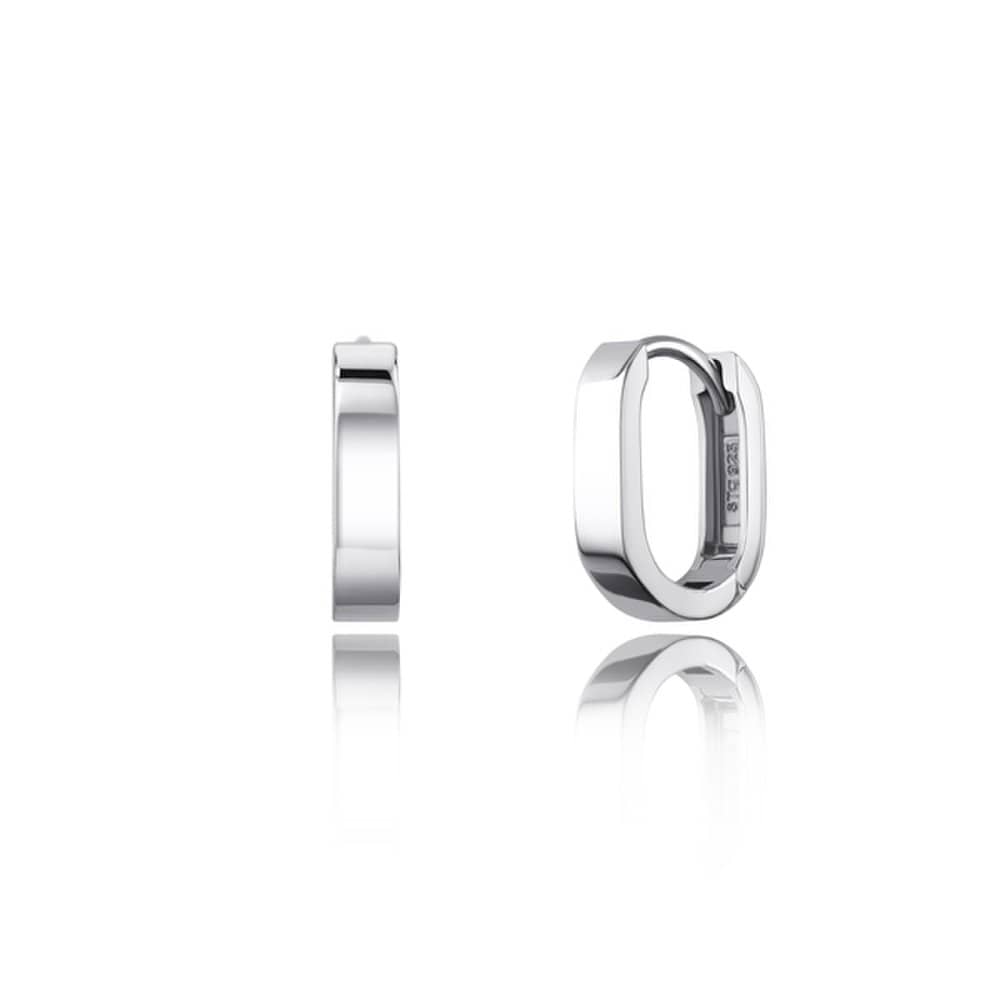[Stonehenge] Silver One-Touch Earrings U0104