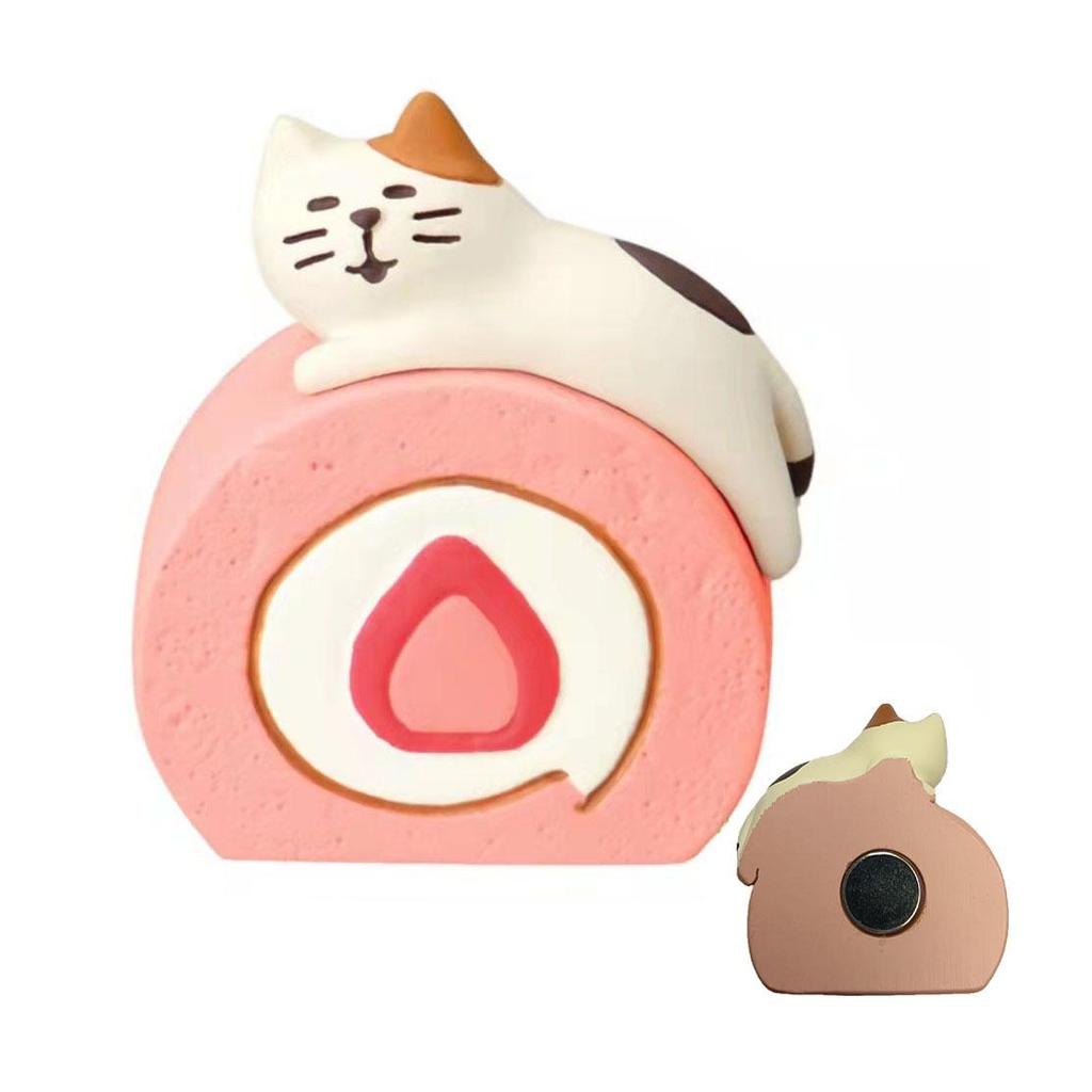 Japanese Cat Magnet: Cute Resin Sticker & Message Clip Toy for Refrigerator Decor