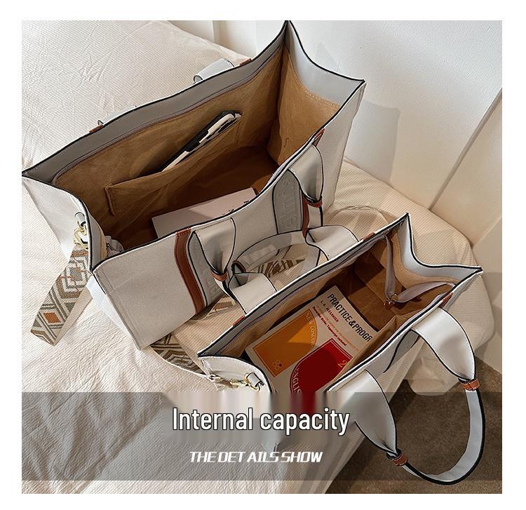 Women's Large Capacity Tote Bag - Versatile Crossbody/Shoulder Handbag for Autumn/Winter 2024