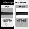4 Pack Windshield Wiper Blades Refills, DIY Adjustable Windscreen Wiper Rubber Strips, Frameless Window Boneless Ert Silicone Strips, Universal For