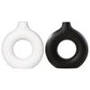 Donut Vase Shatterproof Hollow Vase Minimalist Boho Style Tabletop Decor Vase for Flowers