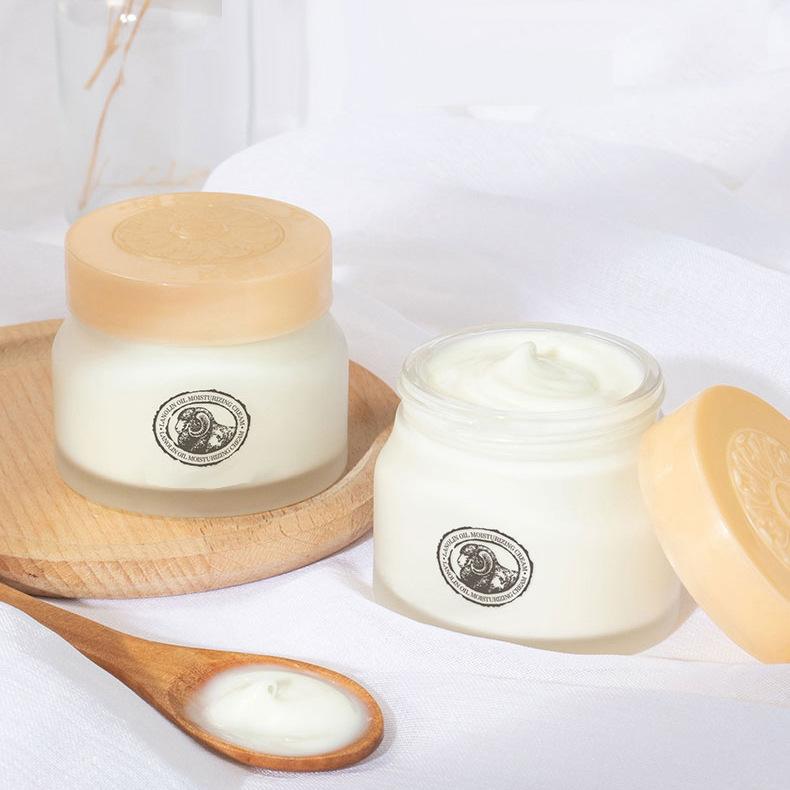 Sheep Oil Moisturizing Cream Facial Body Hydrating Skin Care 140g 2 Pack