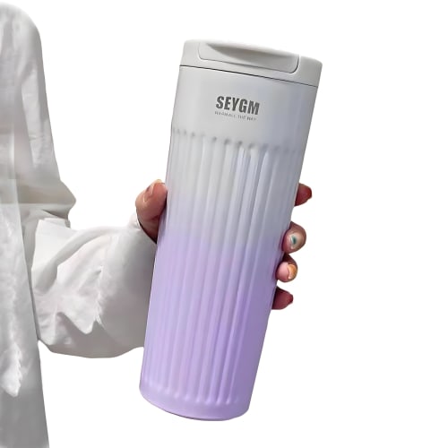 

IOLOYU Heat-Resistant, High-Quality Stainless Steel Water Bottle, 500ml, Insulated, Cold, and Hot Water Bottle with Lid, Direct Drinking, Stylish Stai