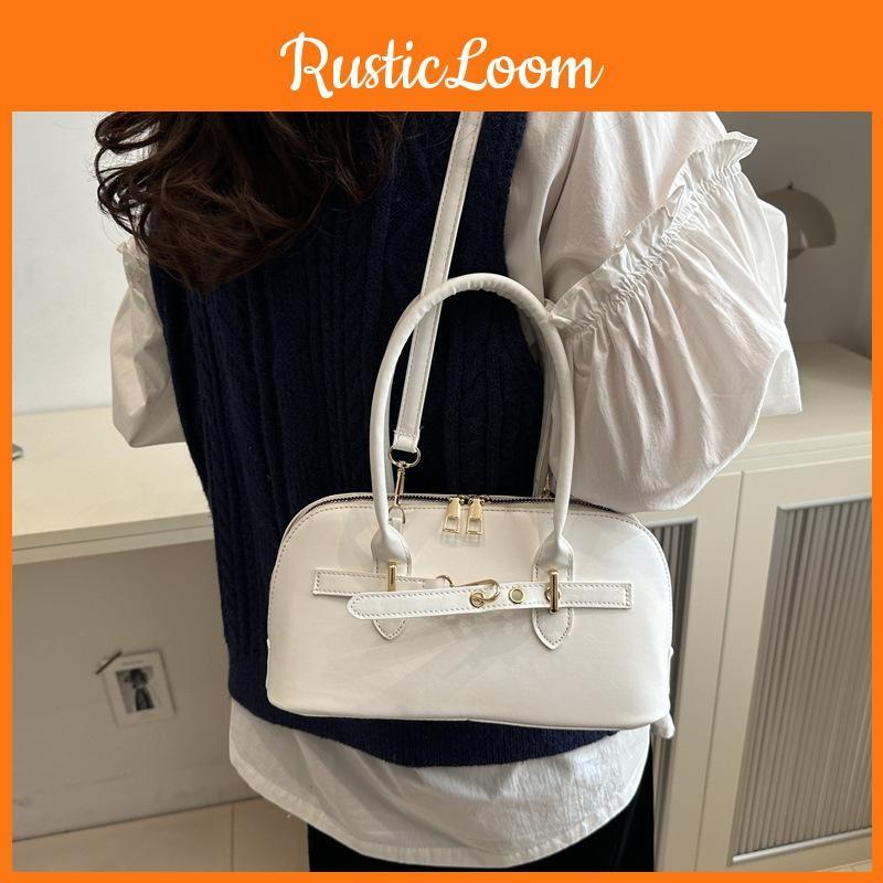 Autumn Vintage And Winter Solid Color Underarm Shoulder Bag For Use Daily