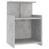 VidaXL Bedside Table Concrete Grey 40x35x60 Cm Chipboard