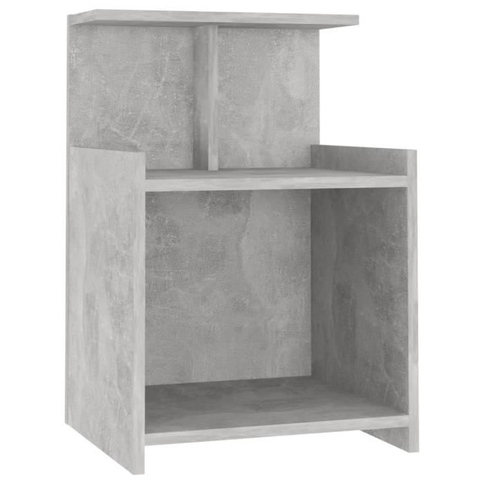 VidaXL Bedside Table Concrete Grey 40x35x60 Cm Chipboard