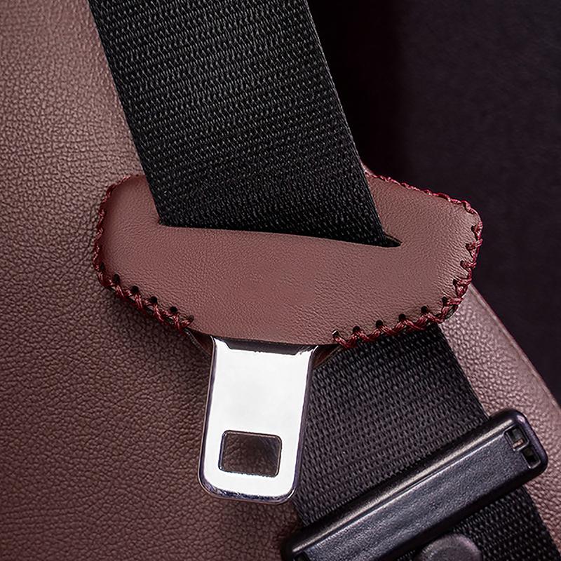 Universal Car Seat Belt Buckle Clip Cover Protector Leather Interior Button Case Anti-Scratch Cover Safety Belt Protective Cover