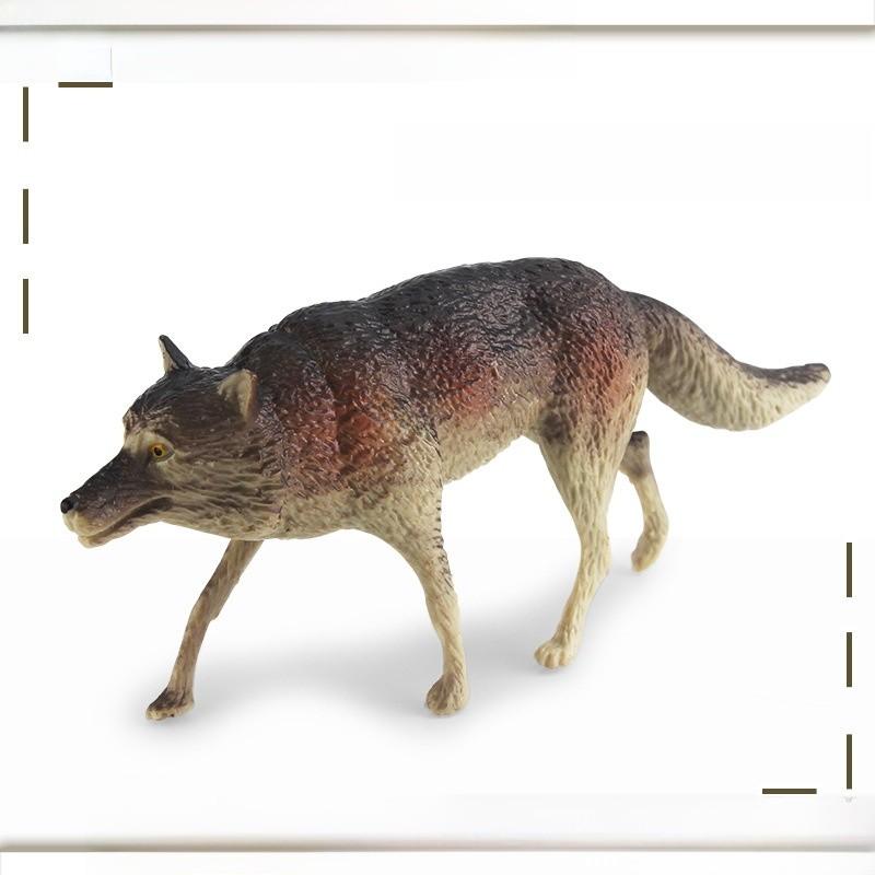 Wild Forest Animal Pvc Model With Roaring Wolf And Hunting Features For Educational Display