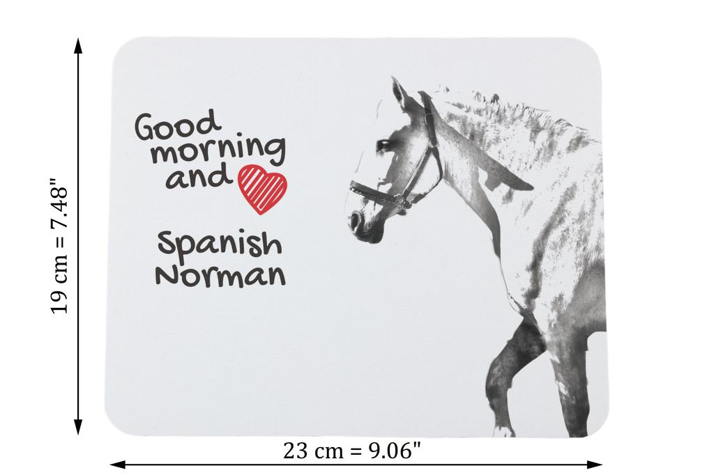 Spanish Norman - Baskılı mouse pad, atlı kişiselleştirilmiş pad, Art-Dog markasından bir ofis çalışanı için benzersiz bir alet