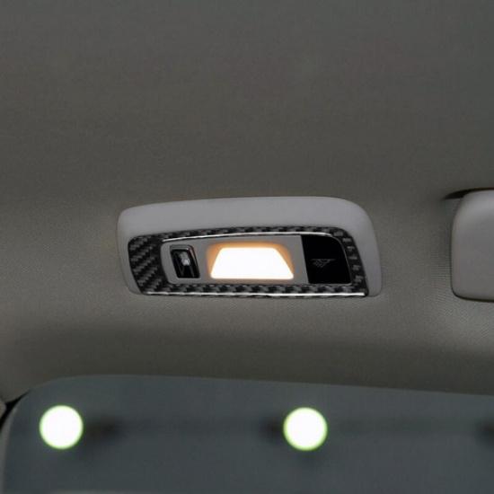 2Pcs Carbon Fiber Rear Reading Light Cover Trim Fit for Porsche Panamera 2010-16