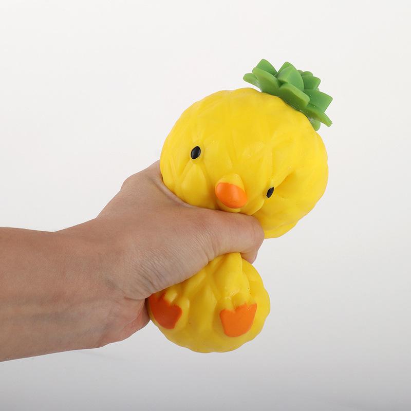 Creative Novelty Kawaii Pineapple Duck Fidgeting Kids Baby Toy Cute Ornament Artifact Slow Rebound Kids Birthday Present Sensory