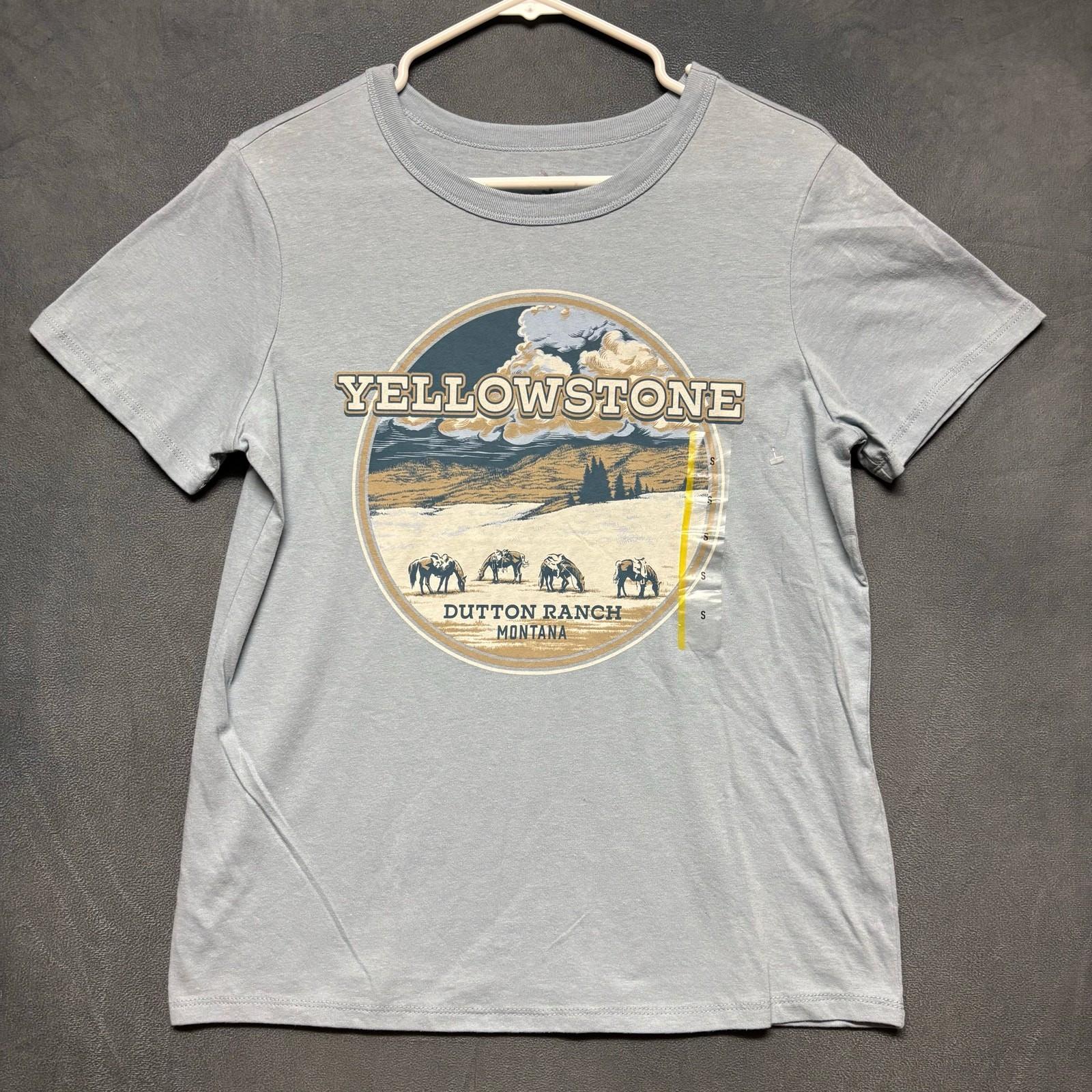 Yellowstone Dutton Ranch T-Shirt Western Graphic Tee Montana Cowboy TV Show S