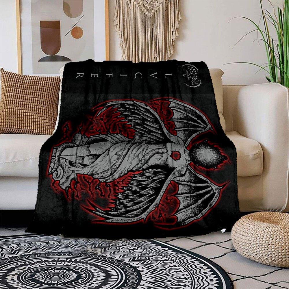 

Revel: Fiery Wings of the Fallen Angel T-Shirt Blanket Flannel Throw Blanket for Sofa, Bed, Travel, Camping, Office, Couch, Chair, And Bed 150x180cm