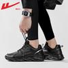 Solid color simple black shoes comfortable and versatile autumn new sports shoes leather outdoor casual men's shoes